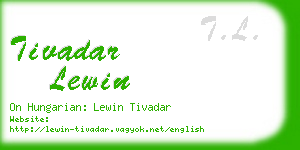 tivadar lewin business card